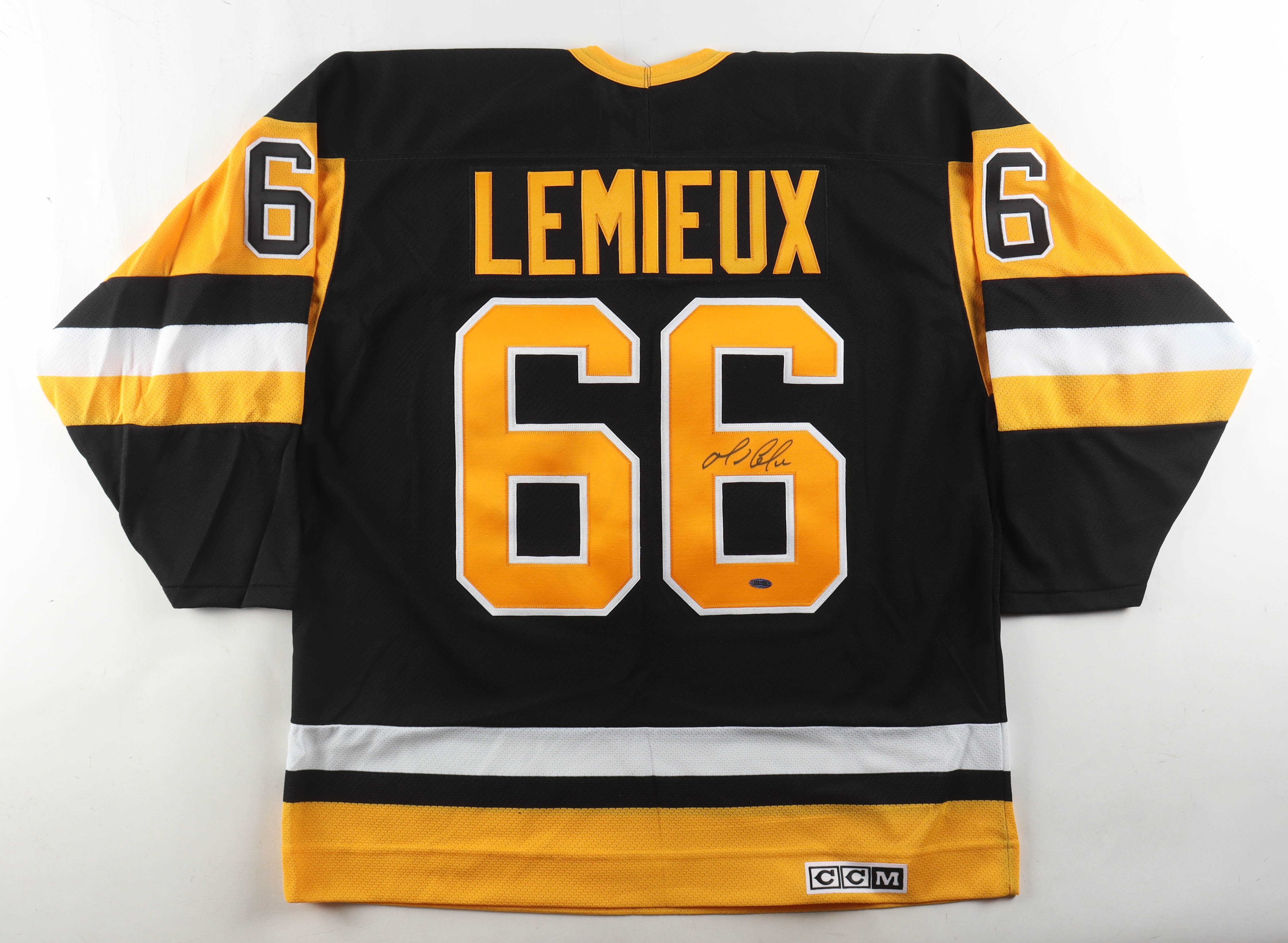 Mario Lemieux Signed Penguins CCM Authentic Captain's Jersey (Steiner) at PristineAuction.com Mario Lemieux Signed Penguins CCM Authentic Captain's Jersey (Steiner) at PristineAuction.com