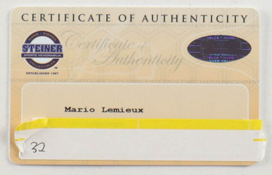 Mario Lemieux Signed Penguins CCM Authentic Captain's Jersey (Steiner) at PristineAuction.com Mario Lemieux Signed Penguins CCM Authentic Captain's Jersey (Steiner) at PristineAuction.com