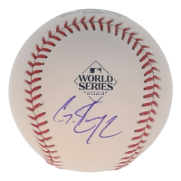 Geraldo Perdomo Signed Official 2023 World Series Logo Baseball (Beckett) at PristineAuction.com