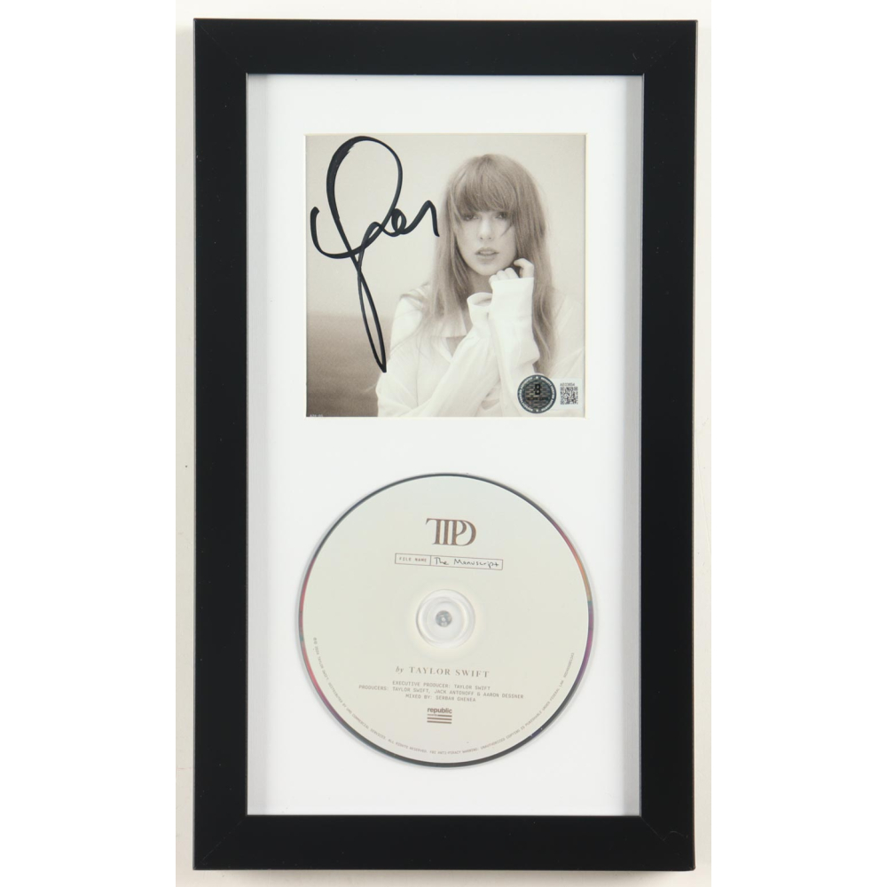 Taylor Swift Signed Custom Framed "Tortured Poets Department" CD Insert Display with Disc (Beckett) at PristineAuction.com