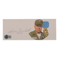 Bruce P. Crandall Signed 5.25x7.5 Cut with Portrait (Beckett) at PristineAuction.com