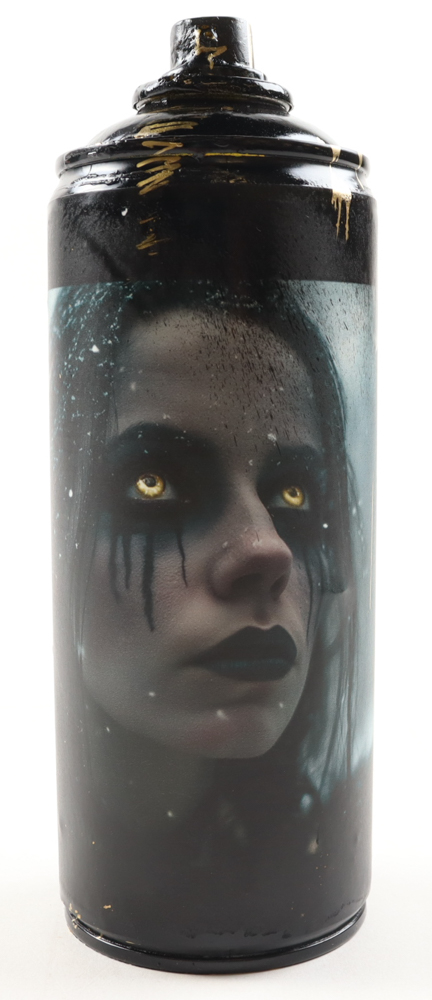 "Golden Gaze in the Snow" Original Spray Can Art by Tadas Zaicikas | TedyZet (Zaicikas) at PristineAuction.com "Golden Gaze in the Snow" Original Spray Can Art by Tadas Zaicikas | TedyZet (Zaicikas) at PristineAuction.com