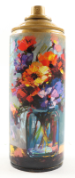 "Golden Bloom Jar" Original Spray Can Art by Tadas Zaicikas | TedyZet (Zaicikas) at PristineAuction.com