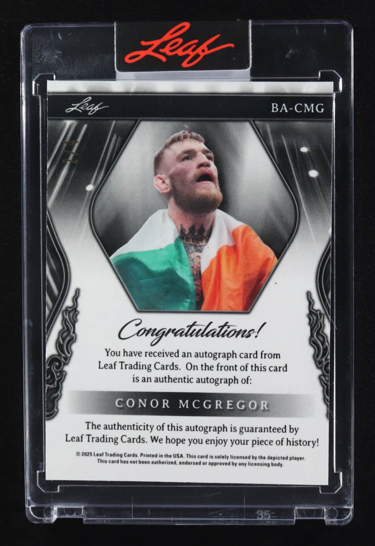 Conor McGregor 2025 Leaf Sports Heroes Autographs #BA-CMG #2/4 at PristineAuction.com Conor McGregor 2025 Leaf Sports Heroes Autographs #BA-CMG #2/4 at PristineAuction.com