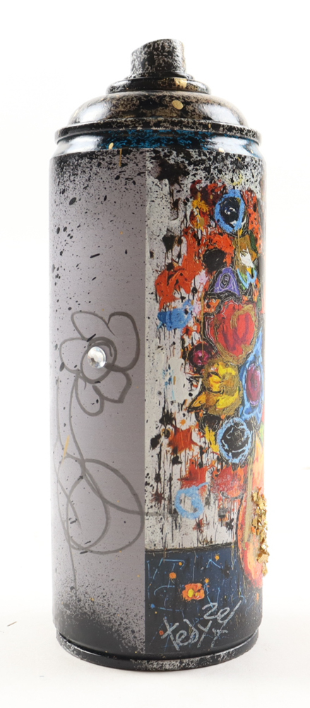 "Golden Bloom Vase" Original Spray Can Art by Tadas Zaicikas | TedyZet (Zaicikas) at PristineAuction.com "Golden Bloom Vase" Original Spray Can Art by Tadas Zaicikas | TedyZet (Zaicikas) at PristineAuction.com