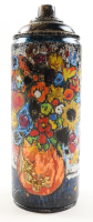 "Golden Bloom Vase" Original Spray Can Art by Tadas Zaicikas | TedyZet (Zaicikas) at PristineAuction.com