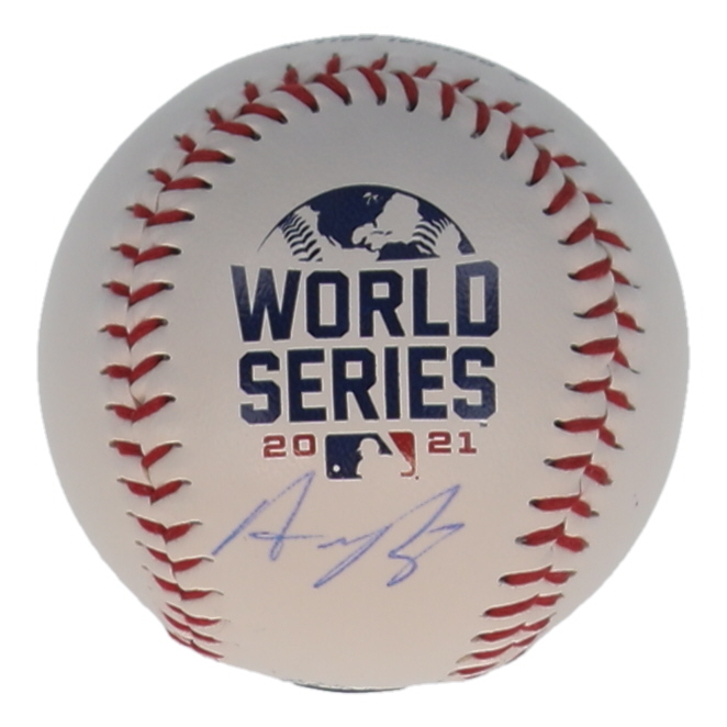 Austin Riley Signed 2021 World Series Baseball (Beckett) at PristineAuction.com Austin Riley Signed 2021 World Series Baseball (Beckett) at PristineAuction.com