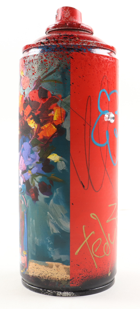 "Scarlet Bloom Jar" Original Spray Can Art by Tadas Zaicikas | TedyZet (Zaicikas) at PristineAuction.com "Scarlet Bloom Jar" Original Spray Can Art by Tadas Zaicikas | TedyZet (Zaicikas) at PristineAuction.com