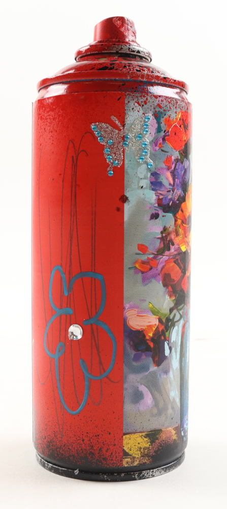 "Scarlet Bloom Jar" Original Spray Can Art by Tadas Zaicikas | TedyZet (Zaicikas) at PristineAuction.com "Scarlet Bloom Jar" Original Spray Can Art by Tadas Zaicikas | TedyZet (Zaicikas) at PristineAuction.com