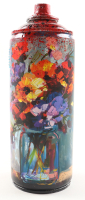 "Scarlet Bloom Jar" Original Spray Can Art by Tadas Zaicikas | TedyZet (Zaicikas) at PristineAuction.com