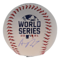Austin Riley Signed 2021 World Series Baseball (Beckett) at PristineAuction.com