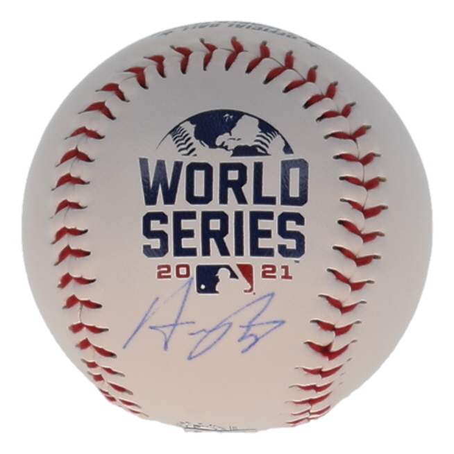 Austin Riley Signed 2021 World Series Baseball (Beckett) at PristineAuction.com Austin Riley Signed 2021 World Series Baseball (Beckett) at PristineAuction.com
