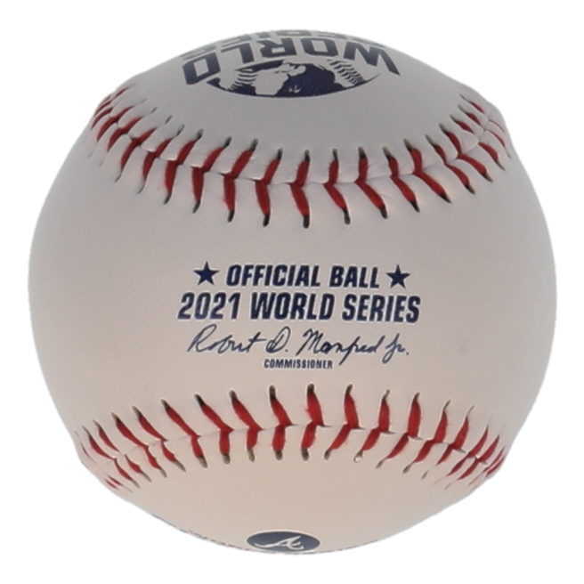 Austin Riley Signed 2021 World Series Baseball (Beckett) at PristineAuction.com Austin Riley Signed 2021 World Series Baseball (Beckett) at PristineAuction.com