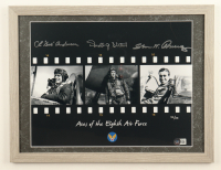 CE "Bud" Anderson, Donald Strait & Steve Pisanos Signed "Aces Of The Eighth Air Force" Custom Framed Photo Display (Beckett) at PristineAuction.com