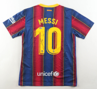 Lionel Messi Signed FC Barcelona Nike Authentic Jersey Inscribed "Leo" (Beckett) at PristineAuction.com