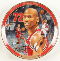 "Michael Jordan: Record 72 Wins" The Bradford Exchange & Upper Deck 8" Commemorative Ceramic Plate at PristineAuction.com
