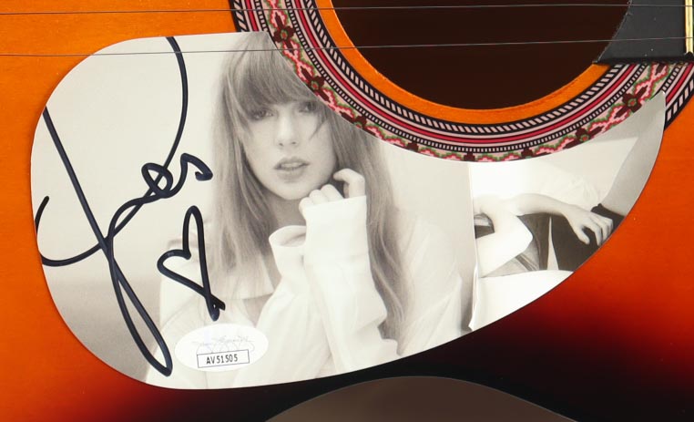 Taylor Swift Guitar with Signed Custom Insert Pickguard (JSA) at PristineAuction.com Taylor Swift Guitar with Signed Custom Insert Pickguard (JSA) at PristineAuction.com