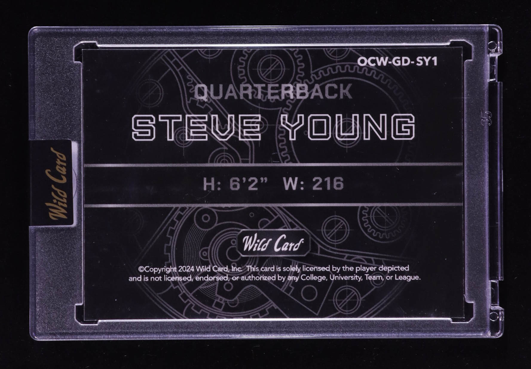 Steve Young 2024 Wild Card QB1 On the Clock Gold Blue Laser #OCWGDSY1 #1/1 at PristineAuction.com Steve Young 2024 Wild Card QB1 On the Clock Gold Blue Laser #OCWGDSY1 #1/1 at PristineAuction.com
