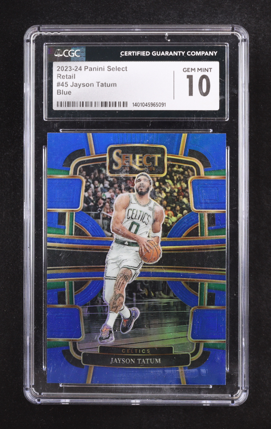 Jayson Tatum 2023-24 Select Prizms Blue #45 (CGC 10) at PristineAuction.com Jayson Tatum 2023-24 Select Prizms Blue #45 (CGC 10) at PristineAuction.com