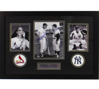 Yogi Berra & Stan Musial Signed Yankees Custom Framed Photo (Steiner) at PristineAuction.com