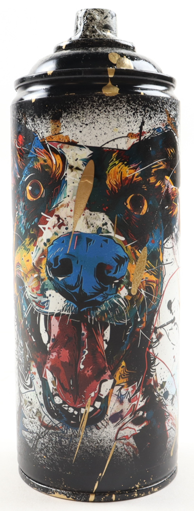 "Fierce Blue-Nose Pup" Original Spray Can Art by Tadas Zaicikas | TedyZet (Zaicikas) at PristineAuction.com "Fierce Blue-Nose Pup" Original Spray Can Art by Tadas Zaicikas | TedyZet (Zaicikas) at PristineAuction.com
