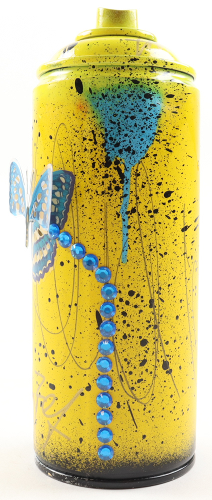 "Blue-Nosed Pup & Butterfly" Original Spray Can Art by Tadas Zaicikas | TedyZet (Zaicikas) at PristineAuction.com "Blue-Nosed Pup & Butterfly" Original Spray Can Art by Tadas Zaicikas | TedyZet (Zaicikas) at PristineAuction.com