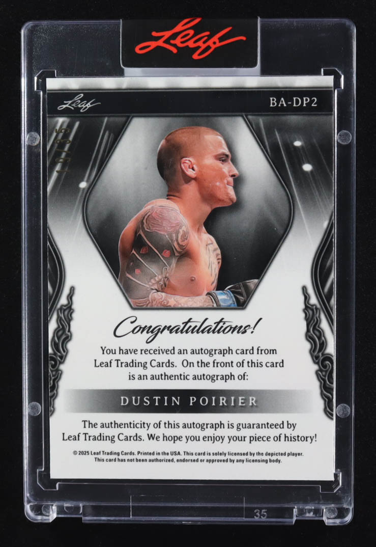 Dustin Poirier 2025 Leaf Sport Heroes Autographs #BA-DP2 #19/35 at PristineAuction.com Dustin Poirier 2025 Leaf Sport Heroes Autographs #BA-DP2 #19/35 at PristineAuction.com