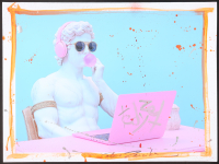 "DJ David" 18x24 2025 Original Mixed Media by Tadas Zaicikas | TedyZet (Zaicikas) at PristineAuction.com