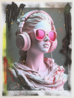 "DJ Venus" 18x24 2025 Original Mixed Media by Tadas Zaicikas | TedyZet (Zaicikas) at PristineAuction.com