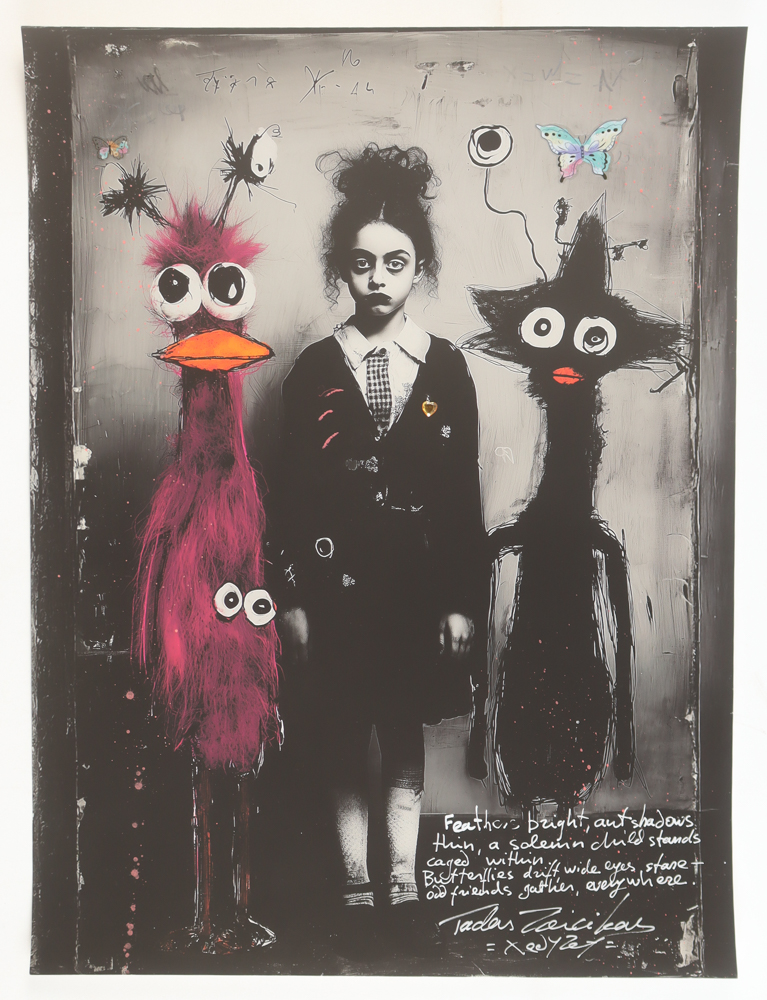 "Silent Witness" 18x24 2025 Original Mixed Media by Tadas Zaicikas | TedyZet (Zaicikas) at PristineAuction.com "Silent Witness" 18x24 2025 Original Mixed Media by Tadas Zaicikas | TedyZet (Zaicikas) at PristineAuction.com