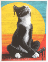 "Sunlit Whiskers" 18x24 2025 Original Mixed Media by Tadas Zaicikas | TedyZet (Zaicikas) at PristineAuction.com