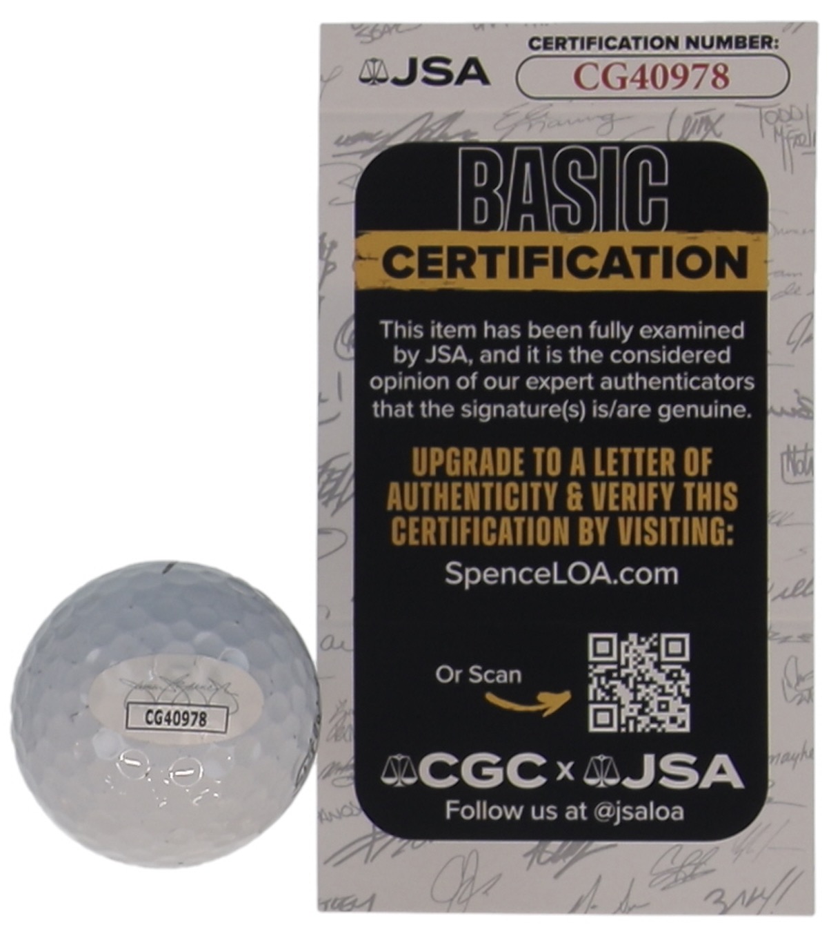 John Daly Signed Golf Ball (JSA) at PristineAuction.com John Daly Signed Golf Ball (JSA) at PristineAuction.com