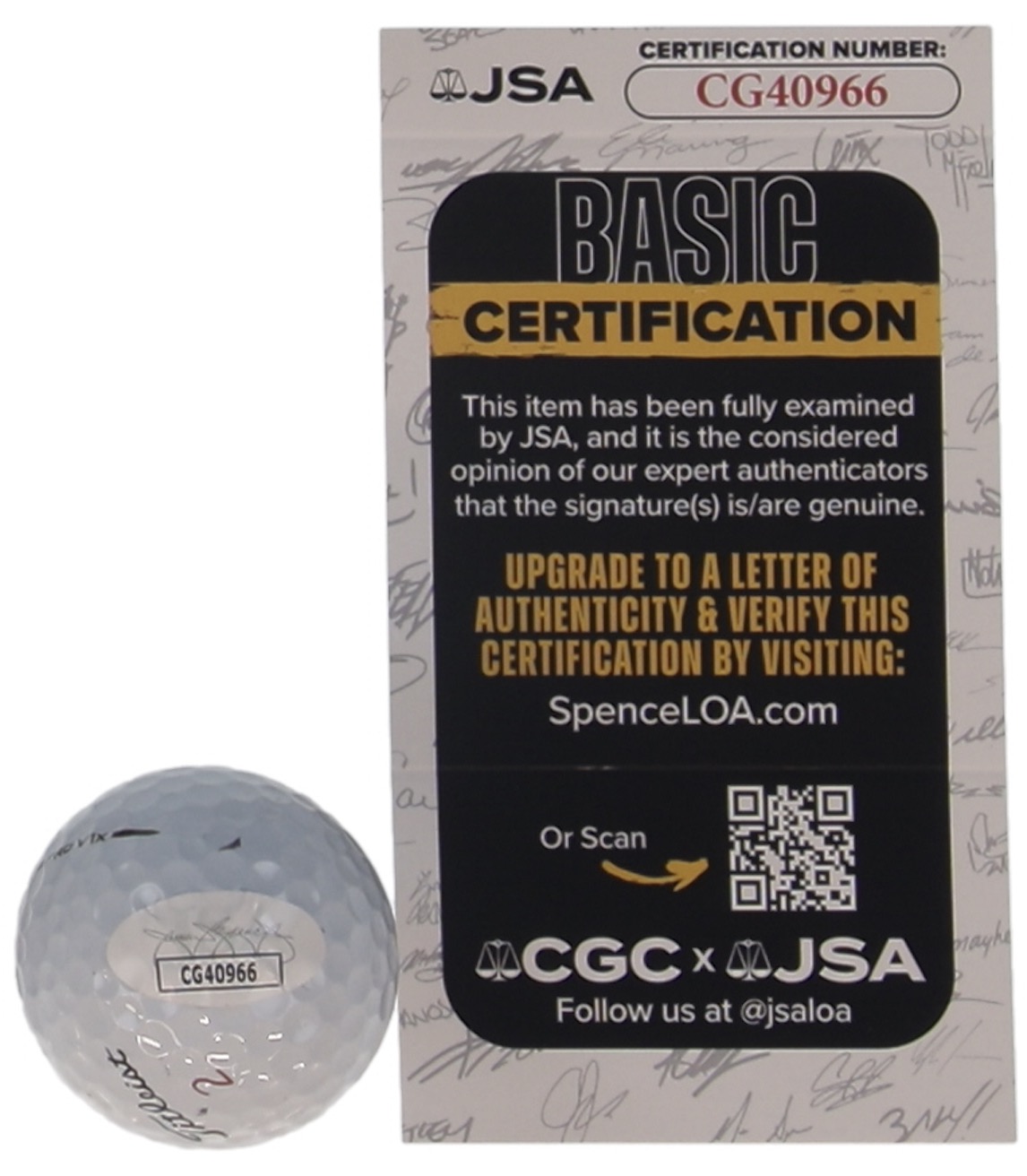 John Daly Signed Golf Ball (JSA) at PristineAuction.com John Daly Signed Golf Ball (JSA) at PristineAuction.com
