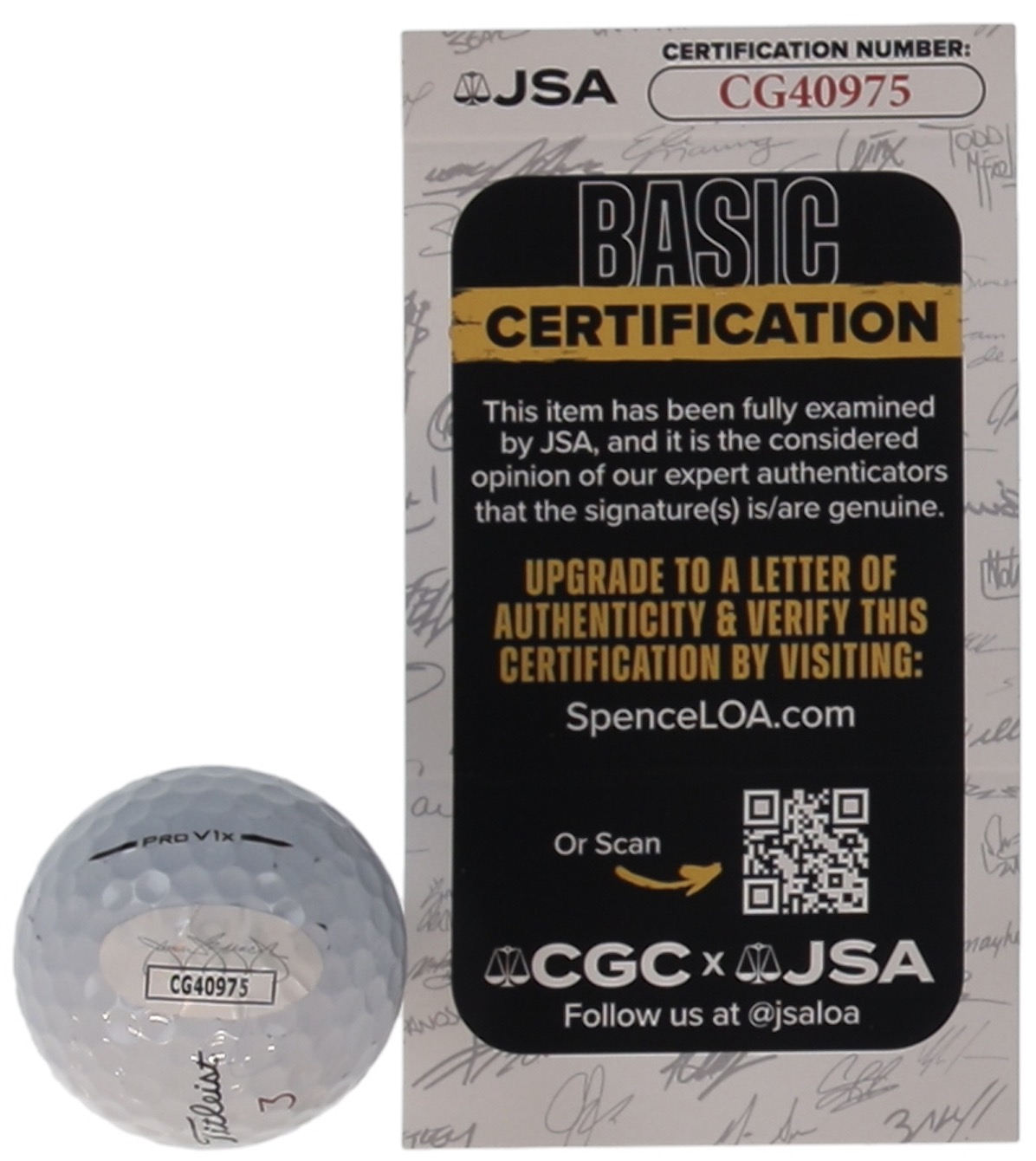 John Daly Signed Golf Ball (JSA) at PristineAuction.com John Daly Signed Golf Ball (JSA) at PristineAuction.com