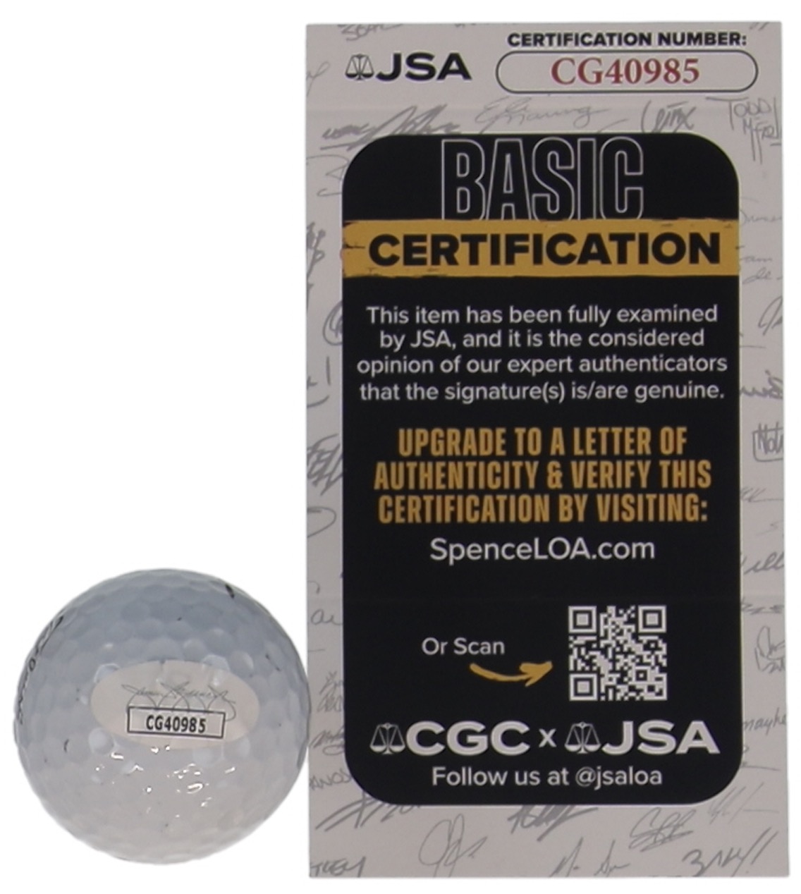 John Daly Signed Golf Ball (JSA) at PristineAuction.com John Daly Signed Golf Ball (JSA) at PristineAuction.com