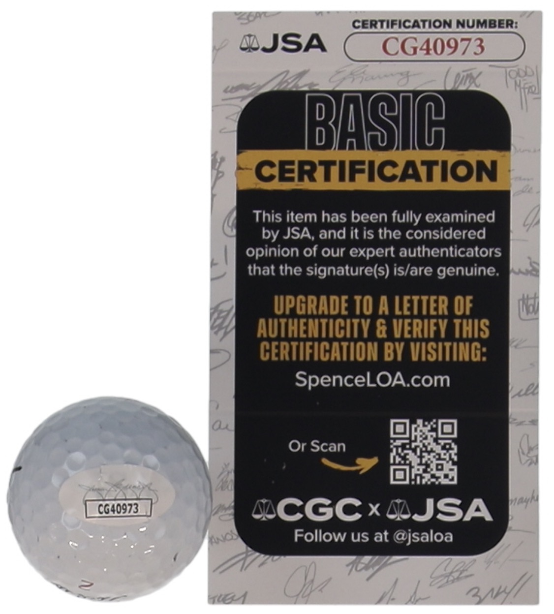 John Daly Signed Golf Ball (JSA) at PristineAuction.com John Daly Signed Golf Ball (JSA) at PristineAuction.com