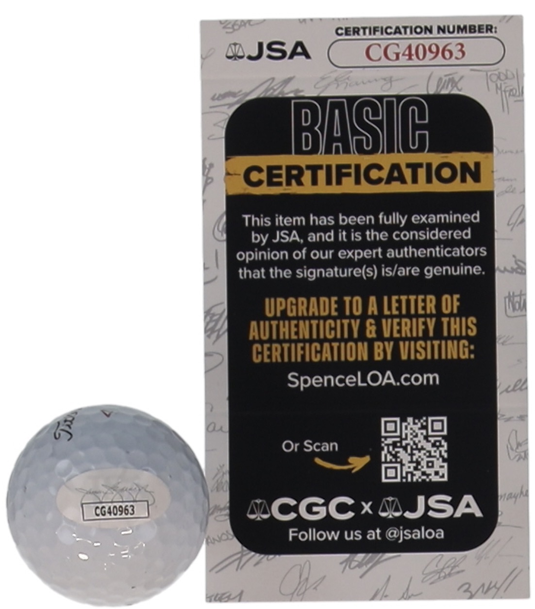 John Daly Signed Golf Ball (JSA) at PristineAuction.com John Daly Signed Golf Ball (JSA) at PristineAuction.com