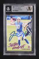 Justin Herbert Signed 2020 Panini Luminance Pink #203 RC (BGS) at PristineAuction.com