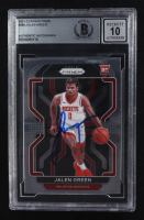 Jalen Green Signed 2021-22 Panini Prizm #306 RC (Beckett | Auto Grade BGS 10) at PristineAuction.com