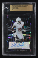 Matthew Golden 2025 Leaf Metal Football Base Crystals Black Autographs Pre Production Proof RC #1/1 at PristineAuction.com