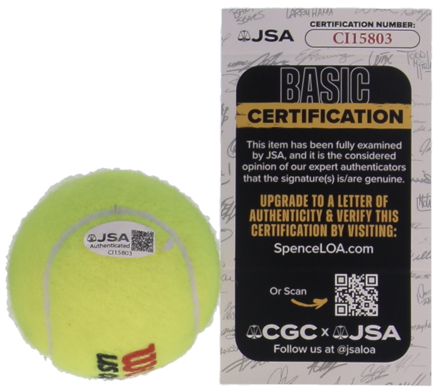 Novak Djokovic Signed Tennis Ball (JSA) at PristineAuction.com Novak Djokovic Signed Tennis Ball (JSA) at PristineAuction.com