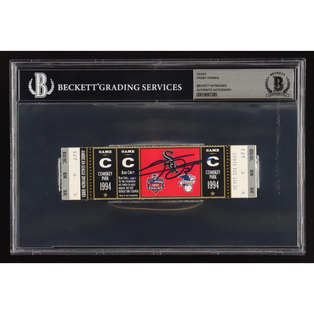 Frank Thomas Signed 1994 AL Division Series Game C Ticket (BGS) at PristineAuction.com
