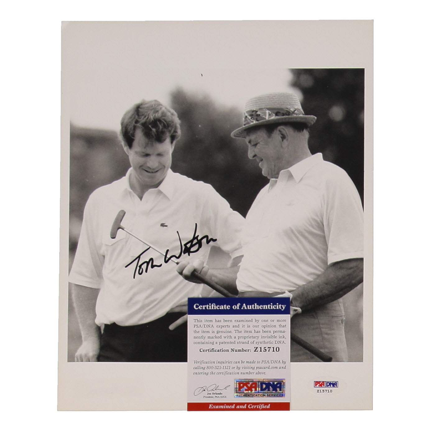 Tom Watson Signed 8x10 Photo (PSA) at PristineAuction.com Tom Watson Signed 8x10 Photo (PSA) at PristineAuction.com