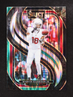 Marvin Harrison Jr. 2024 Select Prizm Black and Green Shock #115 RC at PristineAuction.com