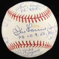 Roy Halladay, Sandy Koufax, Randy Johnson, Don Larsen | Perfect Game Pitchers OML Baseball Signed & Inscribed By (17) (Beckett) at PristineAuction.com