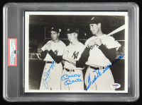 Mickey Mantle, Ted Williams & Joe DiMaggio Signed 8x10 Photo (PSA) at PristineAuction.com