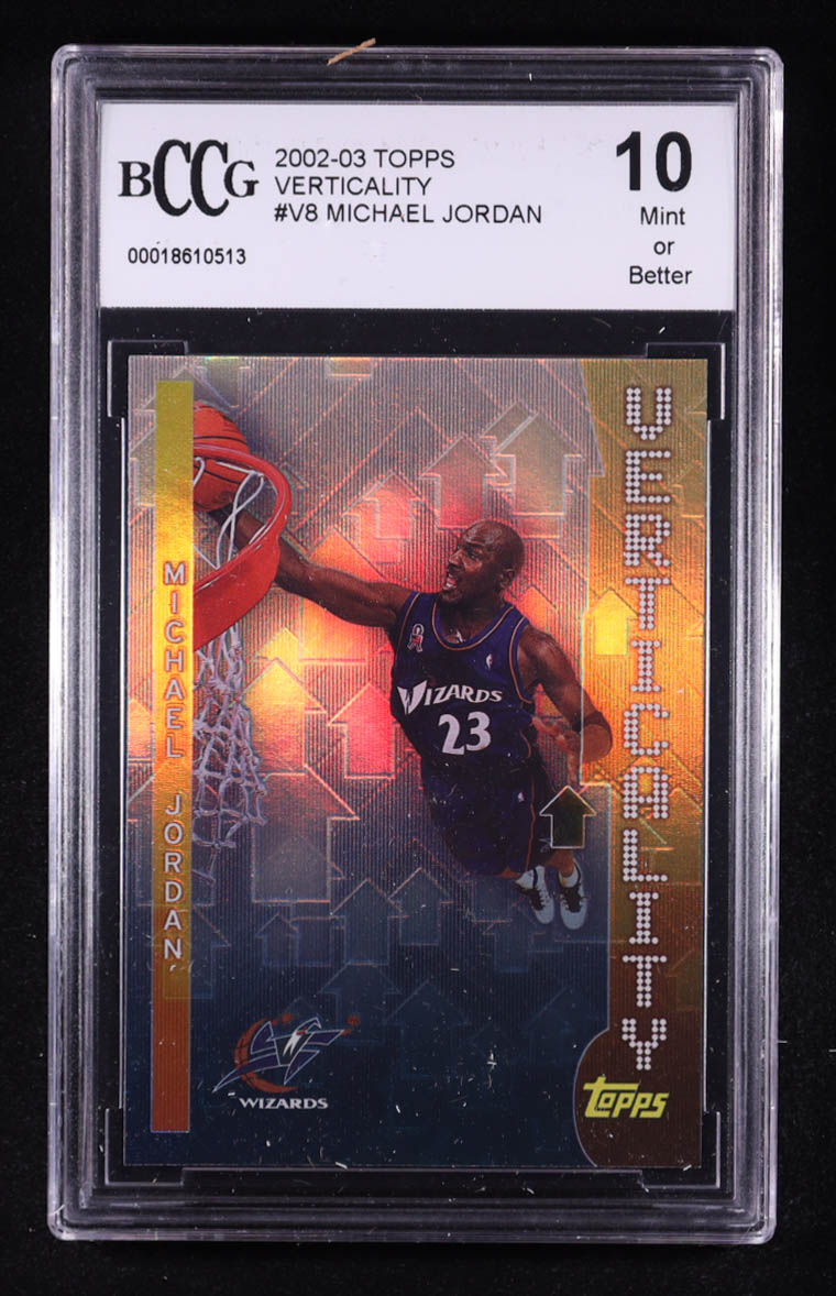 Michael Jordan 2002-03 Topps Verticality #V8 (BCCG 10) at PristineAuction.com Michael Jordan 2002-03 Topps Verticality #V8 (BCCG 10) at PristineAuction.com