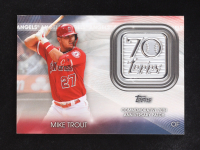 Mike Trout 2021 Topps 70th Commemorative Anniversary Logo Patch #70LP-MT at PristineAuction.com