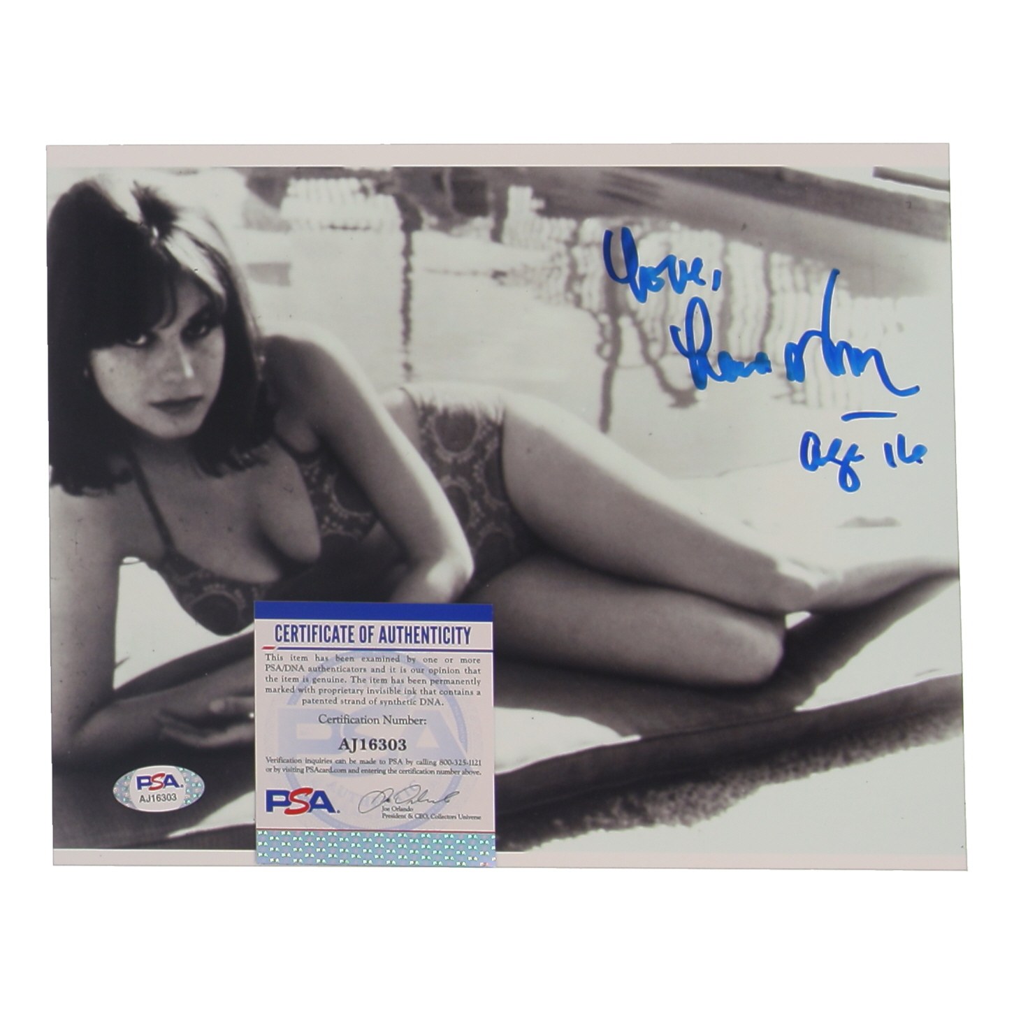 Lana Wood Signed 8x10 Photo Inscribed "Age 16" (PSA) at PristineAuction.com Lana Wood Signed 8x10 Photo Inscribed "Age 16" (PSA) at PristineAuction.com