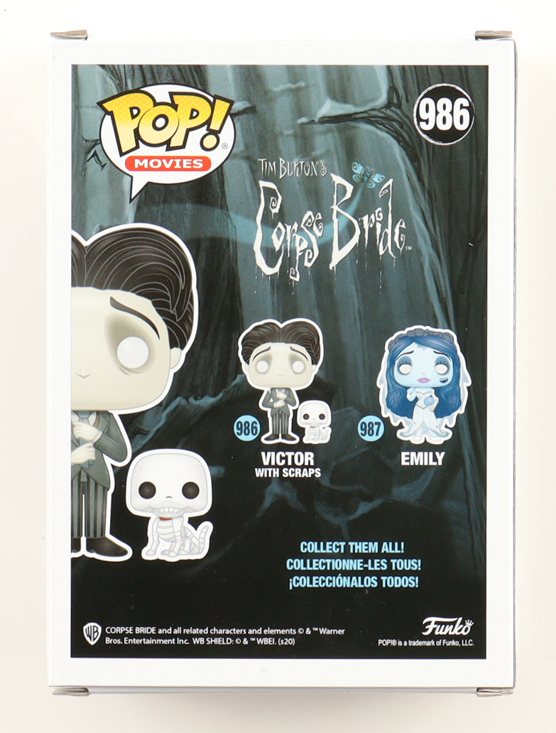 Johnny Depp Signed "Corpse Bride" Victor with Scraps #986 Funko Pop! Vinyl Figure (Beckett) at PristineAuction.com Johnny Depp Signed "Corpse Bride" Victor with Scraps #986 Funko Pop! Vinyl Figure (Beckett) at PristineAuction.com